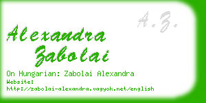 alexandra zabolai business card